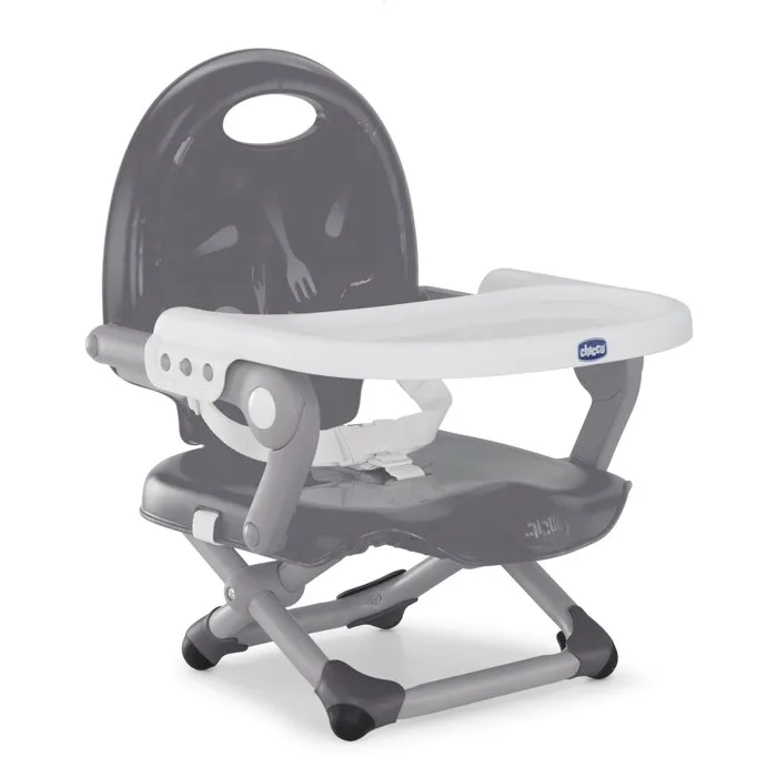 Chicco Pocket Snack - Rehausseur de chaise compact et transportable - Gris foncé Chicco Pocket Snack - Rehausseur de chaise compact et transportable - Gris foncé