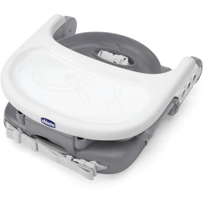 Chicco Pocket Snack - Rehausseur de chaise compact et transportable - Gris foncé Chicco Pocket Snack - Rehausseur de chaise compact et transportable - Gris foncé