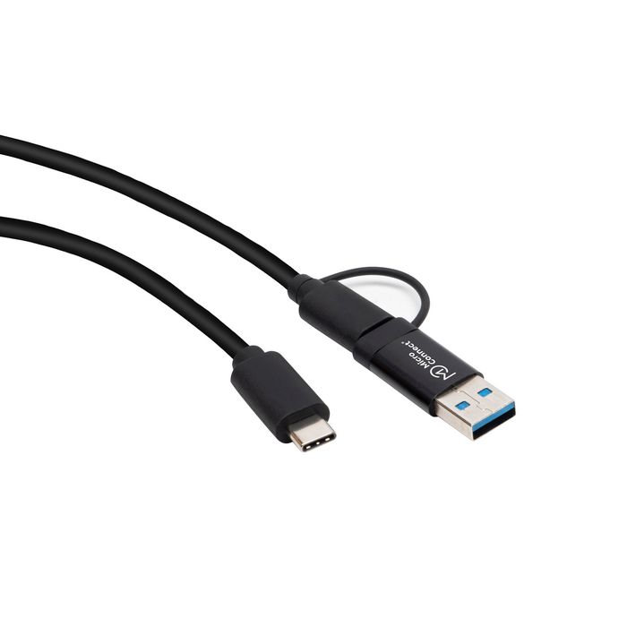 MicroConnect Câble USB-C avec adaptateur USB-A 3.2 Gen 1, 1m