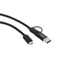 MicroConnect Câble USB-C avec adaptateur USB-A 3.2 Gen 1, 1m