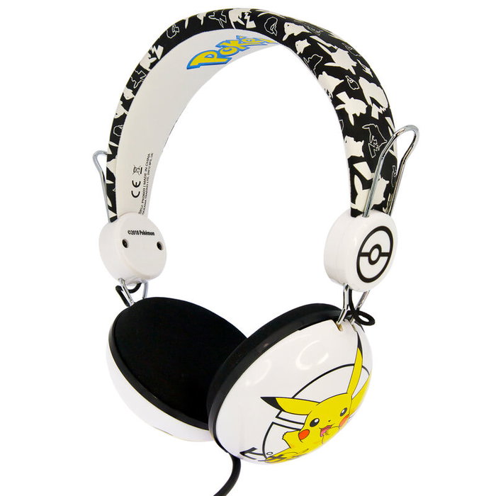Pokemon Pikachu - Casque audio universel à diademe pour enfants (8 ans et plus) et adultes - Connexion jack 3.5mm - Design iconique