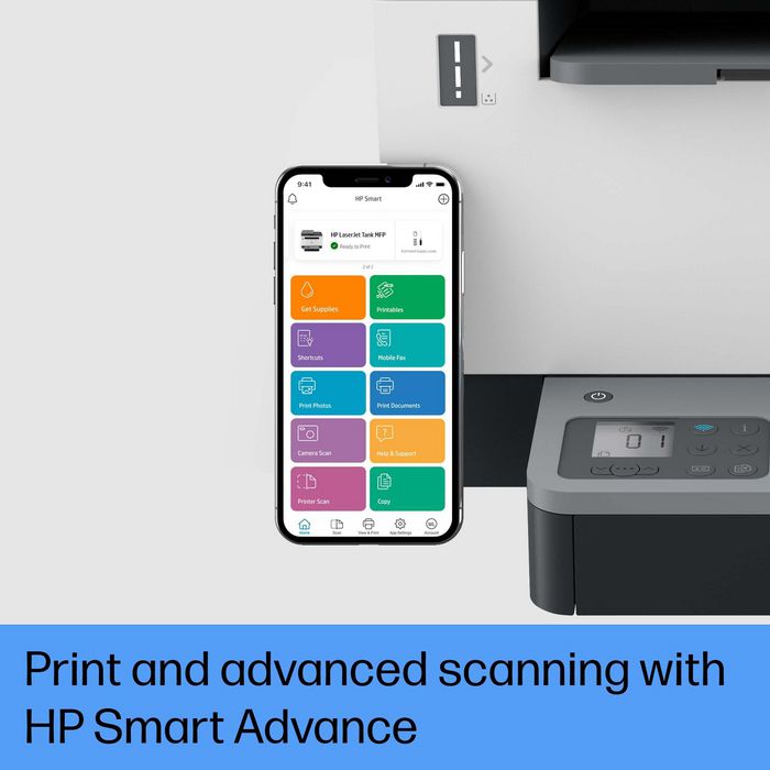 HP LaserJet Tank MFP 2604sdw - Imprimante multifonction laser avec réservoir de toner, impression recto-verso, scan vers PDF/e-mail, 22 ppm, sans fil et Ethernet