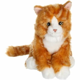 Gipsy Toys Chat Mimiz Roux et Blanc - Peluche 28 cm