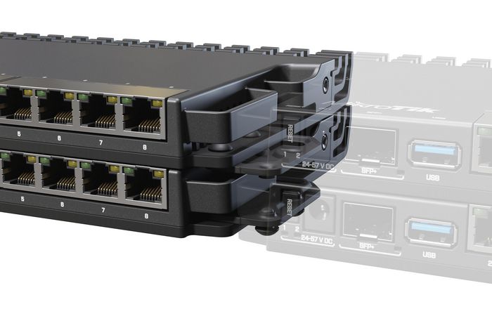 MikroTik K-79 - Kit de Montage en Rack 1U pour 4 Routeurs RB5009UG+S+IN, Installation Facile