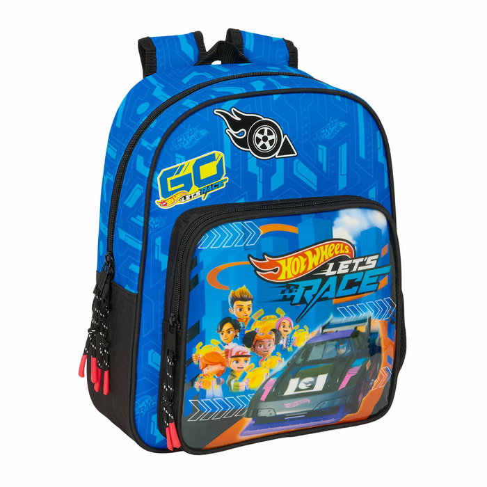 Cartable Hot Wheels Let's race Bleu Noir 27 x 33 x 10 cm Cartable Hot Wheels Let's race Bleu Noir 27 x 33 x 10 cm