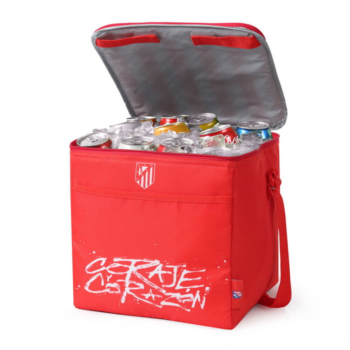 ATLETICO DE MADRID - Sac isotherme pliable pour repas 20L (20000ml) - Polyester 600D - Taille: 30x27.9x27.9cm