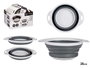Kinvara Passoire Ronde Pliante avec Poignées 20 cm, Plastique PP, Blanc et Gris (Set de 24)