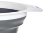 Kinvara Passoire Ronde Pliante avec Poignées 20 cm, Plastique PP, Blanc et Gris (Set de 24)