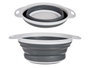 Kinvara Passoire Ronde Pliante avec Poignées 20 cm, Plastique PP, Blanc et Gris (Set de 24)
