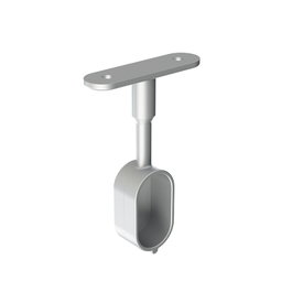HERRAJES ALK Support latéral fermé pour tube de penderie 30 x 15 mm gris