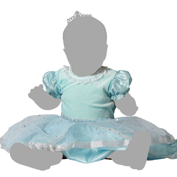 Déguisement Princesse Bébé Bleu - Costume de Fée pour Fille pour Carnaval et Anniversaire 6-12 Mois