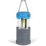 Kampa Lanterne LED Flare COB pliable - Technologie COB haute luminosité - Fonctionne sur 3 piles AA - Couleur gris et bleu - Compacte 230 g