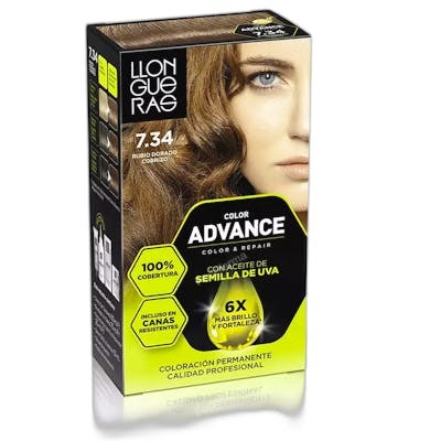 Llongueras COLOR ADVANCE #7,34 rubio dorado cobrizo