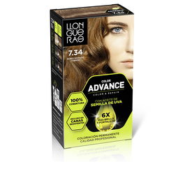 Llongueras COLOR ADVANCE #7,34 Teinture Permanente Cheveux Rubio Dorado Cobrizo 1 u