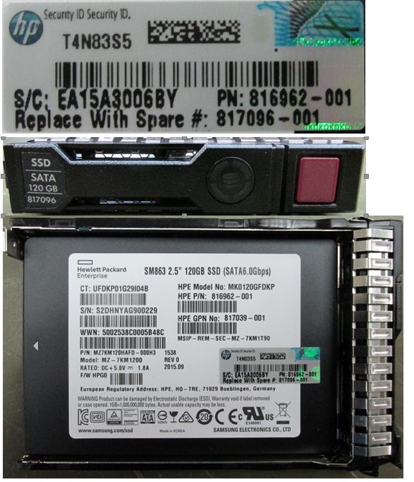 Hewlett Packard Enterprise 480GB 2.5 pouces SATA III MU SFF SC