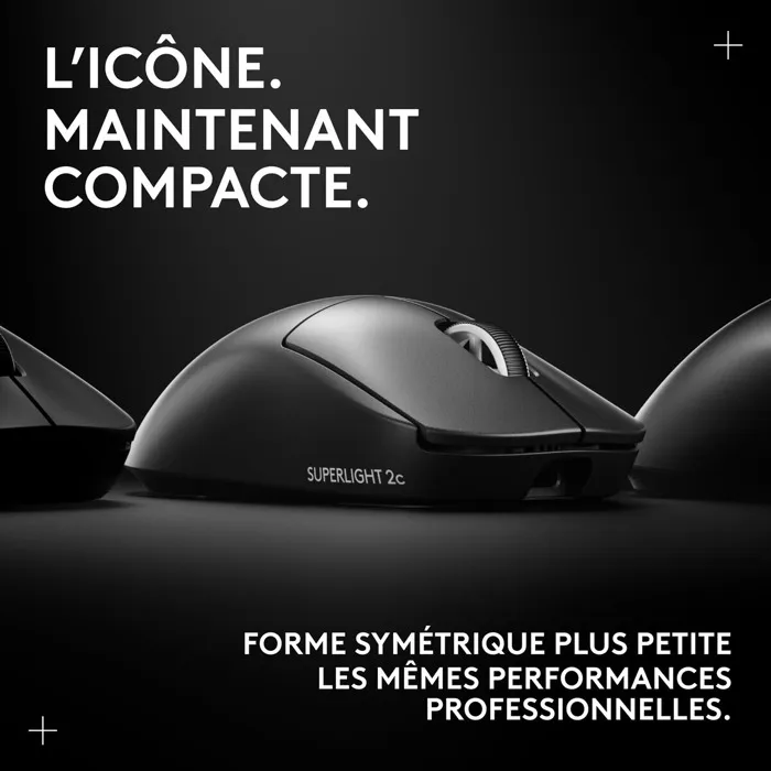 Logitech G PRO X Superlight 2c Souris Gaming Sans Fil Ultra-Légère Compacte Noir