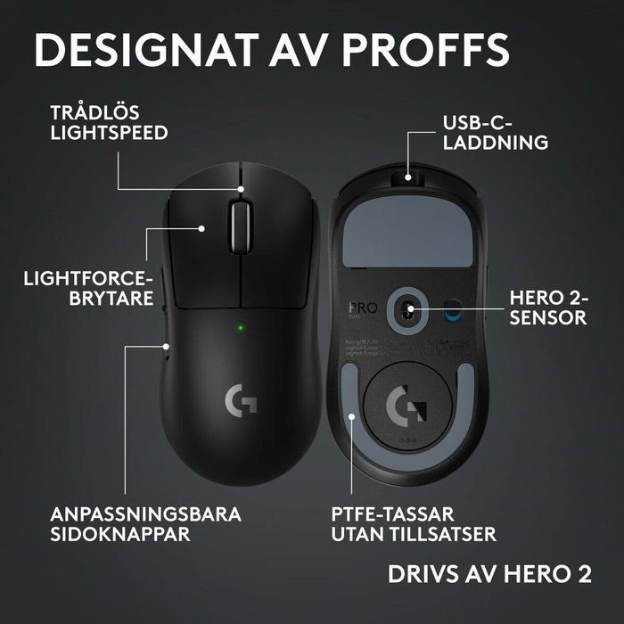 Logitech G PRO X Superlight 2c Noir Logitech G PRO X Superlight 2c Noir
