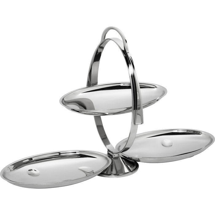 Alessi Anna Gong Étagère de service pliable en acier inoxydable