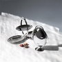 Alessi AM37 Plateau dépliable Anna Gong en acier inoxydable 18/10, support élégant pour gâteaux ou fruits, design Stefano Giovannoni
