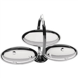 Alessi Anna Gong Plateau à Fruits Pliable en Acier Inoxydable 18/10