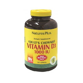 NATURES PLUS VITAMINA D3 1000iu 90 comprimés à mâcher