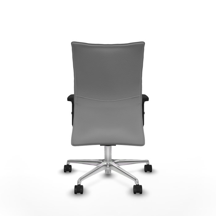 Piqueras Y Crespo Chaise de bureau Albacete confidente, Gris clair, mécanisme Sincro, Base aluminium, Brazos 2D