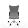 Piqueras Y Crespo Chaise de bureau Albacete confidente, Gris clair, mécanisme Sincro, Base aluminium, Brazos 2D