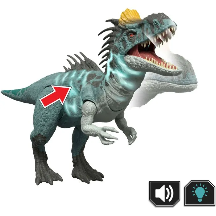 Jurassic World Figurine Cryolophosaurus avec sons et lumières - Mode mutant