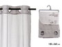 Giftdecor Rideau Voilage Gris Clair 140x260 cm en Polyester (Set de 6)
