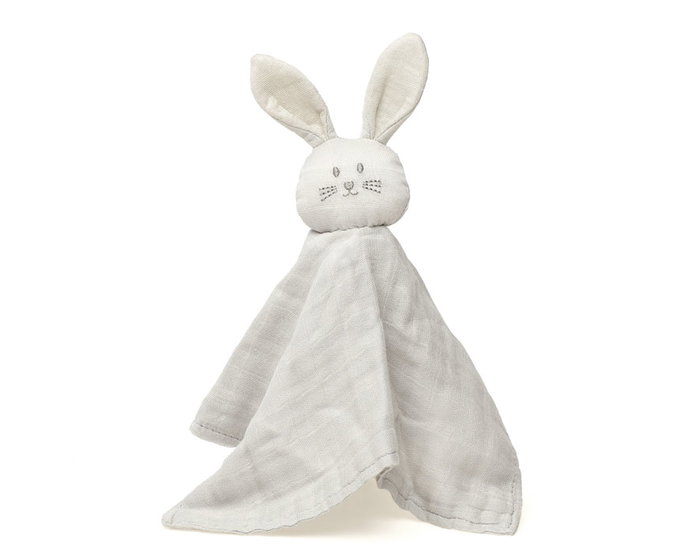 KioKids Doudou Lapin Gris en Bambou et Coton