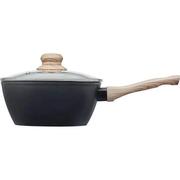 Pyrex Cook&Care Casserole avec couvercle 18 cm anti-adhésif sans PFAS pour induction, aluminium recyclé