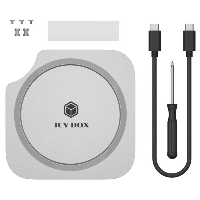 Icy ICY BOX IB-DK100 Docking Station pour Mac mini M4, Silver