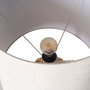 Lampe de bureau Crème Naturel Lin Fer Fibre naturelle 60 W 220-240 V 40 x 40 x 69,5 cm