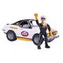 Bandai Stuntman Stu COSS8200 - Figurine cascadeur et voiture de course pour crashs et cascades amusantes