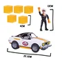 Bandai Stuntman Stu COSS8200 - Figurine cascadeur et voiture de course pour crashs et cascades amusantes
