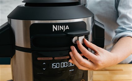 Ninja OL650EU - Olla eléctrica multifunción 7,5L, 12 en 1 (SmartLid), Autocuiseur, Friteuse à air, Cuisson vapeur combinée, Ninja Foodi Max