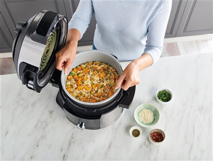 Ninja OL650EU - Olla eléctrica multifunción 7,5L, 12 en 1 (SmartLid), Autocuiseur, Friteuse à air, Cuisson vapeur combinée, Ninja Foodi Max