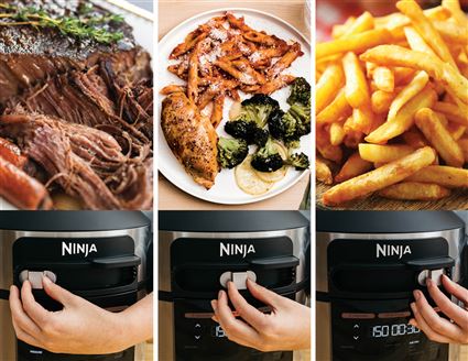 Ninja OL650EU - Olla eléctrica multifunción 7,5L, 12 en 1 (SmartLid), Autocuiseur, Friteuse à air, Cuisson vapeur combinée, Ninja Foodi Max