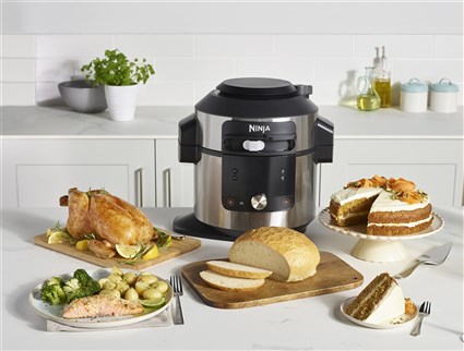 Ninja OL650EU - Olla eléctrica multifunción 7,5L, 12 en 1 (SmartLid), Autocuiseur, Friteuse à air, Cuisson vapeur combinée, Ninja Foodi Max