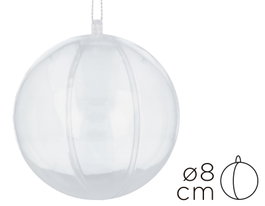 Innspiro Pack de 12 boules en plastique transparent de 8 cm