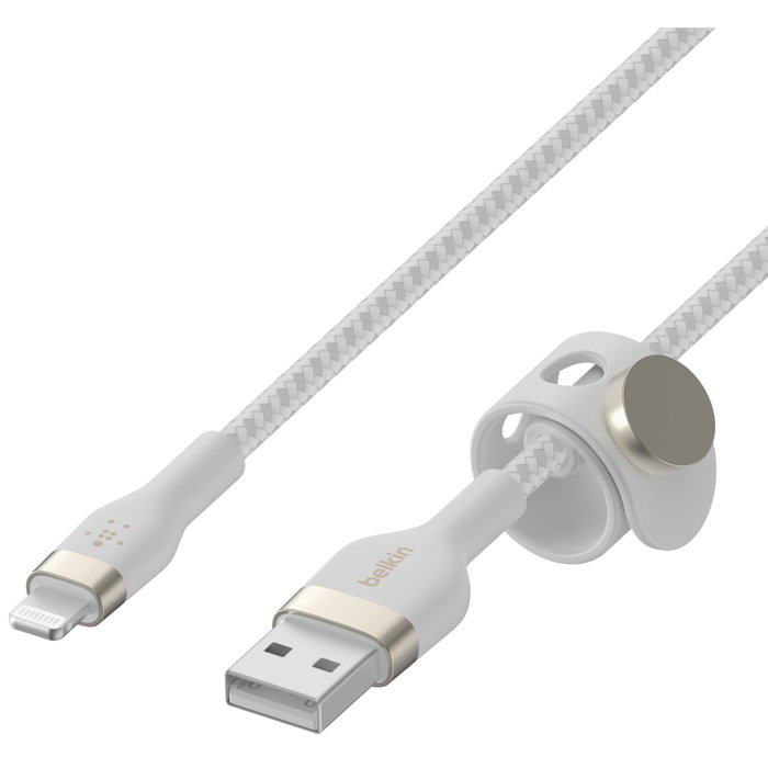 Belkin Flex Câble USB-A vers Lightning 1m, Blanc, CAA010bt1MWH