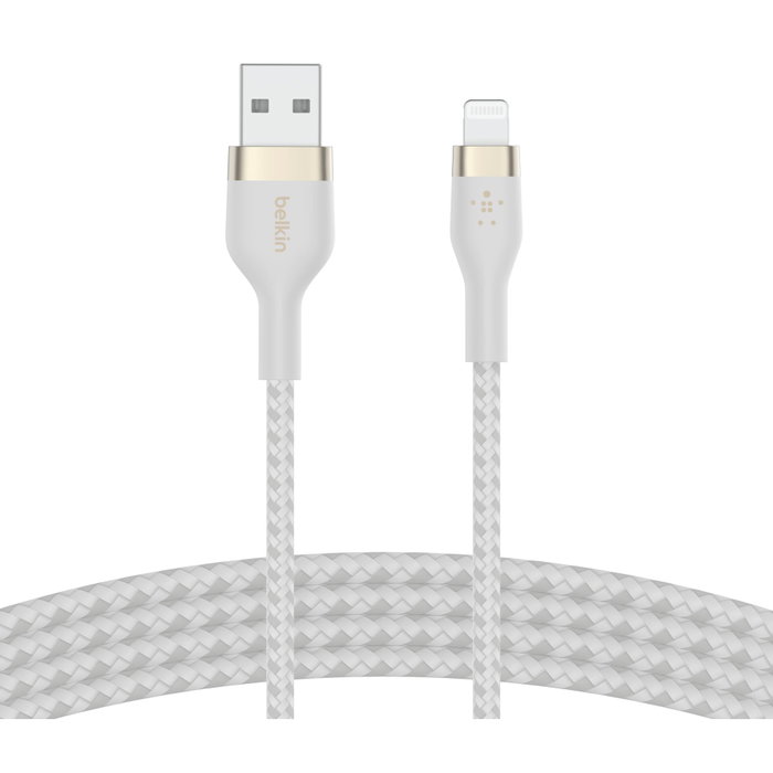 Belkin Flex Câble USB-A vers Lightning 1m, Blanc, CAA010bt1MWH
