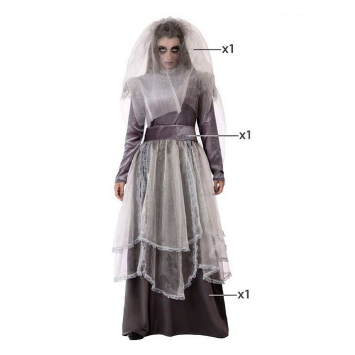 Atosa Déguisement de La Llorona pour Femme - Gris XS-S