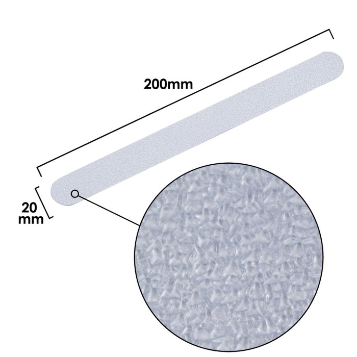 ORYX Lot de 12 bandes antidérapantes transparentes en ABS pour salle de bain et douche ORYX Lot de 12 bandes antidérapantes transparentes en ABS pour salle de bain et douche
