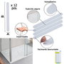 ORYX Lot de 12 bandes antidérapantes transparentes en ABS pour salle de bain et douche