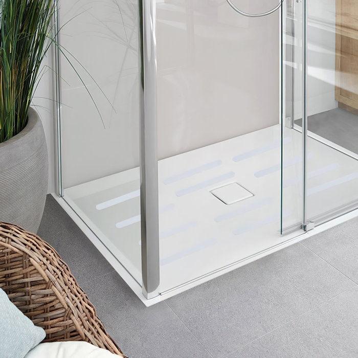 ORYX Lot de 12 bandes antidérapantes transparentes en ABS pour salle de bain et douche ORYX Lot de 12 bandes antidérapantes transparentes en ABS pour salle de bain et douche