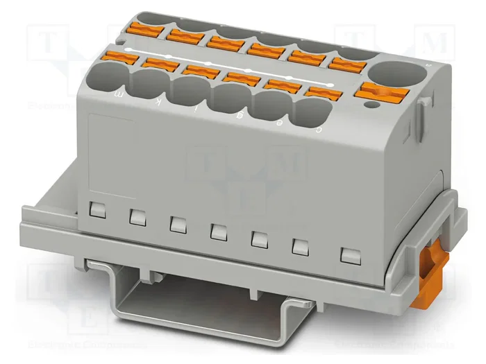PHOENIX CONTACT PTFIX 10/12X4-NS35 GY - Connecteur pour rail 32A 800V PHOENIX CONTACT PTFIX 10/12X4-NS35 GY - Connecteur pour rail 32A 800V