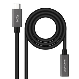 Nanocable 10.01.4400 Câble USB-C 0.5 m Prolongateur USB 3.1 60W 20Gbps 4K 60Hz Noir