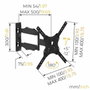 Nanook Support Mural Orientable pour TV 32-55 Pouces