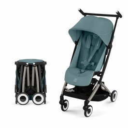 Cybex Libelle - Poussette de voyage ultra compacte pliable pour avion, 6 kg, canopy UPF 50+ - Stormy Blue